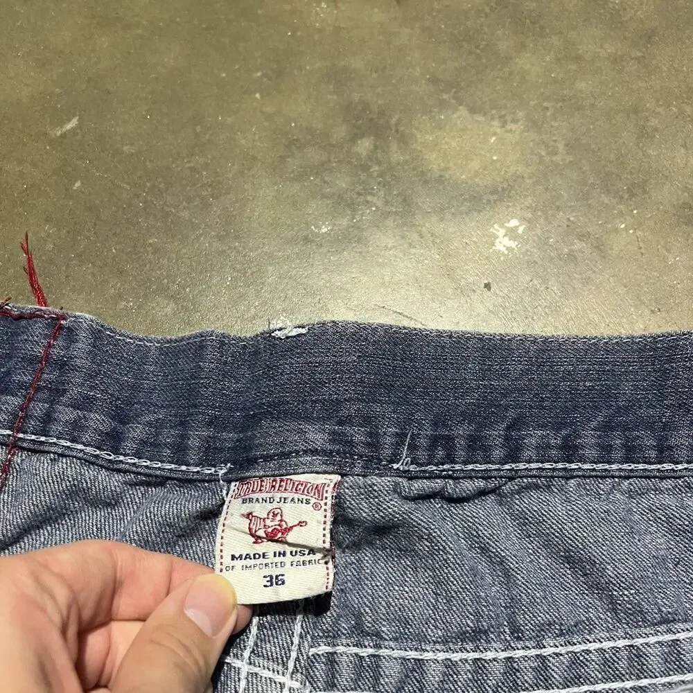 Vintage Y2k True Religion Joey Super T Grunge Jeans 36x32